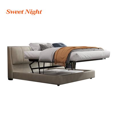 China High Quality Storage Upholstered Modern King Queen Size Murphy Furniture Double Beds for sale