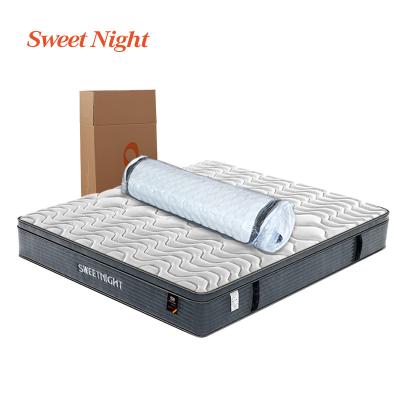 China Queen Hotel Foldable Mattress, Hybrid Innerspring Double Mattress In A Box, Bed With Soft Knitted Fabric Cover for sale