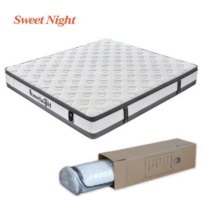 China Sweetnight Hotel Pocket Memory Foam Mattress Queen Size Pocket Spring Bed Foldable Mattress for sale