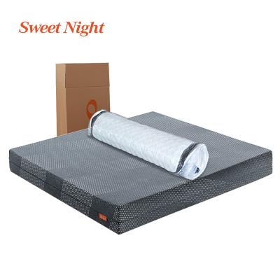 China King Queen Size Natural Latex Convertible Latex Hotel OEM ODM Box Topper Roll Up Foldaway In A Hybrid Memory Foam Bed Mattress for sale