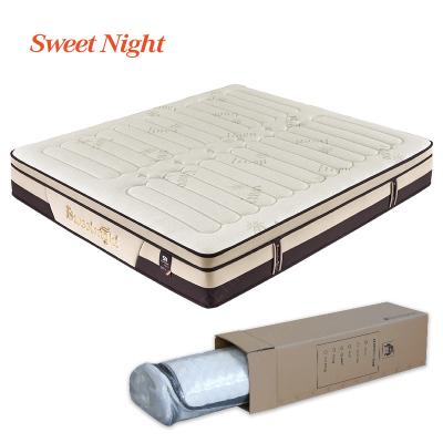 China Euro Coil Collapsible Hotel Pocket King Size Memory Foam Bonnel Top Roll Up Spring Twin Queen Latex Mattress Talalay Mattress In A Box for sale