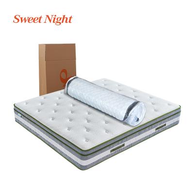 China Sweetnight Hotel OEM Foldable Queen Size Orthopedic Pocket Memory Sponge Rubber Bed Mattress In A Box for sale