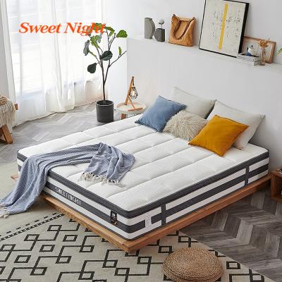 China Sweetnight Foldable Bed in a Box Memory Foam King Queen Size Hotel Natural Latex Pillow Top Pocket Bedspring for sale