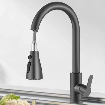 China Spray Factory Price SUS 304 Pull Out Kitchen Faucet With Pull Down Sprayer for sale