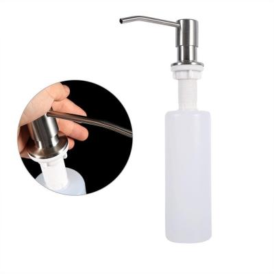 China Foam Soap Dispenser Brushed SUS 304 Soap Dispenser For Kitchen Sink Stainless Steel Refill From Top Built In Sink Soap Dispenser for sale