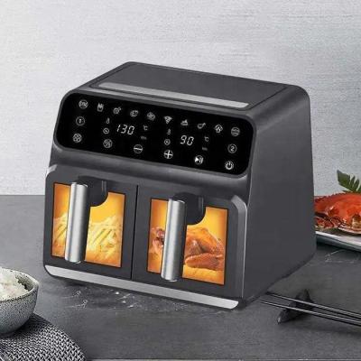 China The Professional Healthy Oil Free Heating 8L Air Dual Basket Fryer With Two Oil Free Cooking Zones Large Capacity Digital LED Display for sale