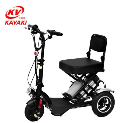 China Hot Selling Carbon Steel Three Wheel Electric Pedal Passege Disabled Tricycle Battery Power Big Wheel for sale