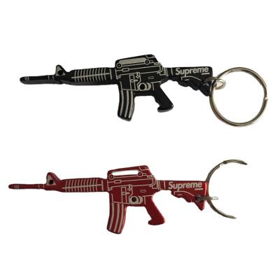 China Viable Custom Viable Wholesale Custom Gun Shape Bottle Opener Aluminum Key Chain for sale