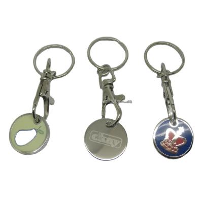 China Custom Wholesale Token Metal Shopping Cart Key Chain for sale