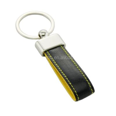 China Wholesale custom made empty metal leather and leather key chain for sale