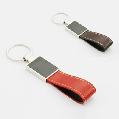 China Custom Wholesale Red Leather Trinket Key Chain Leather for sale