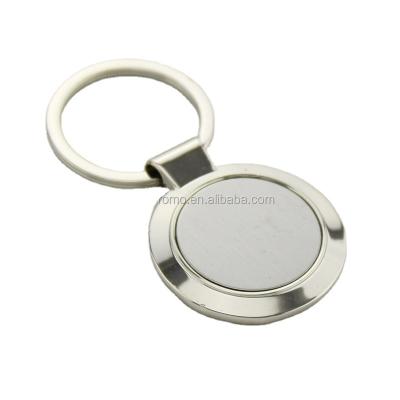 China Wholesale Custom Round White Metal Circle Metal Key Chain Key Chain for sale