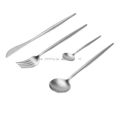 China Sustainable Wholesale 4pcs Food Graded Silver Stainless Steel Flatware Set Cutlery Set for sale