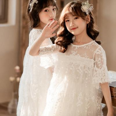 China New Season Breathable Discount Teen Girls Wedding Dresses Fashion White Dresses Lace Up Mesh Skirt for sale