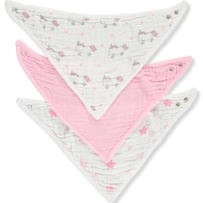 China Washable Baby Bibs For Both Boys And Girls 100% Cotton Soft Absorbent Material Washable for sale