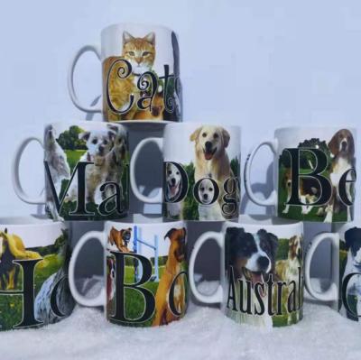 China Minimalist Chinese Factory Coffee Mugs Porcelain Mugs Pattern High Quality Stock Printing Animal Mugs for sale