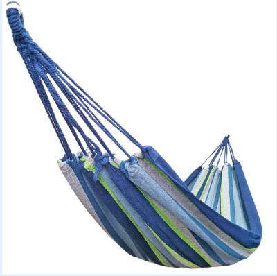 China Durable Portable Fabric Hammock Swing Rope Cotton Tree Outdoor Hammock Camping Individual Cradle Light 80 Inch Blue and Pink for sale