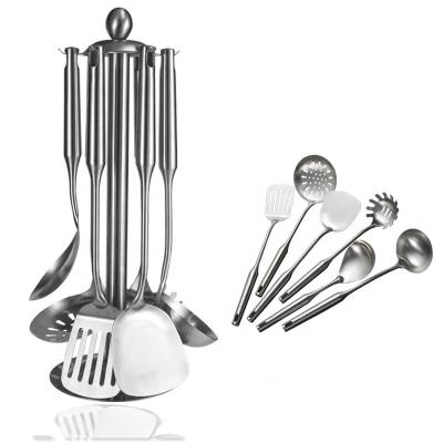 China Sustainable low moq utensil set kitchen tool stainless steel kitchen ware set turners china factory OEM cookware for sale