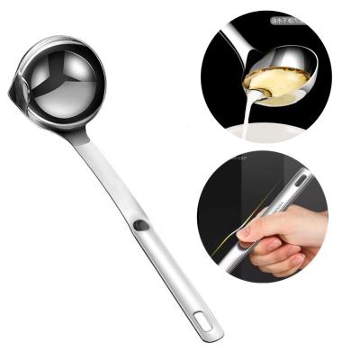 China New design viable high grade stainless steel soup ladle/oil soup ladle spoon oil filter separation for sale