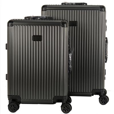 China Hard PC New Arrival ABS PC Trolley Luggage Sets Aluminum Frame TSA Lock Travel Suitcase for sale