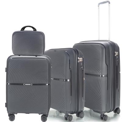 China PP Luggage Sets Factory Price Suitcase Maleta De Polipropileno Anti Theft 4 Sizes for sale