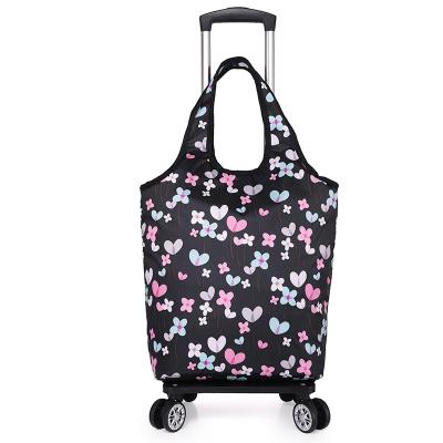 China Trolley Fashion Insulated Trolley Shopping Bag With Detachable Telescopic Handle 4 Rolling Casters for sale