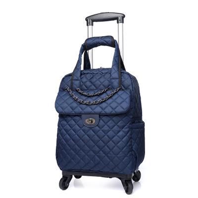 China Fashion Fashion Wheeled Travel Bags Soft Luggage Folding Trolley Carrying Case Organizer Black Bag OEM for sale