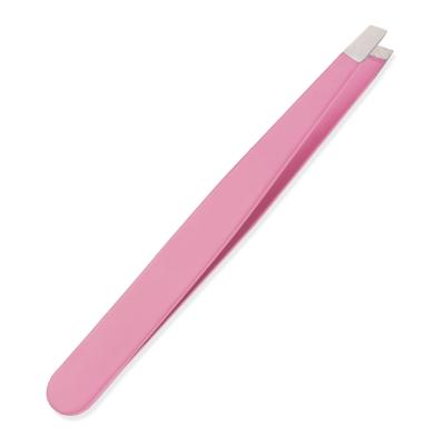 China Top Quality Eco-friendly Stainless Steel Pink Eye Tweezers For Eyebrows for sale