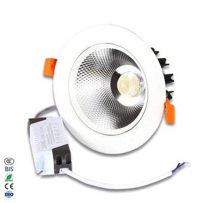 China Modern Home Office Warm 5w 10w 15w White Aluminum Cob Round Recessed Led Spotlight for sale