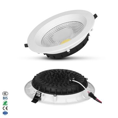 China Modern Indoor Recessed Round 3cct COB 7w 10w 15w 20w 30w 40w Led Outdoor Mounted Downlight for sale