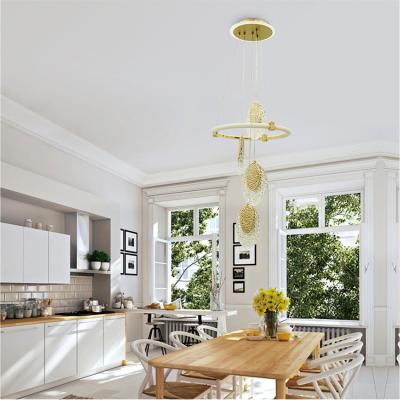 China Modern Modern Home Decor Suspended Mounted Chandelier LED Aluminum Acrylic Hanging Pendant Lamp for sale