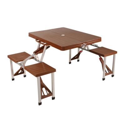 China Modern Portable Camping Wooden Folding Picnic Table And Chair for sale