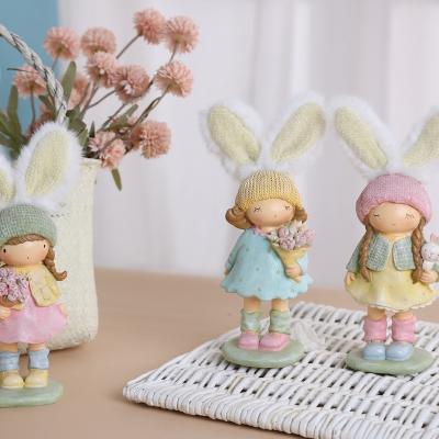 China 2023 Handmade die-cut Easter Bunny In Event fabric ear and party supplies Easter resin crafts, Easter eggs, Easter decoration for sale