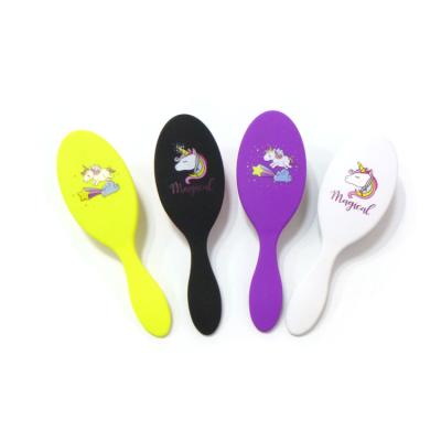 China Paddle Round Oval Hair Brush For Hair Extension With Rubber Coating And Private Label for sale