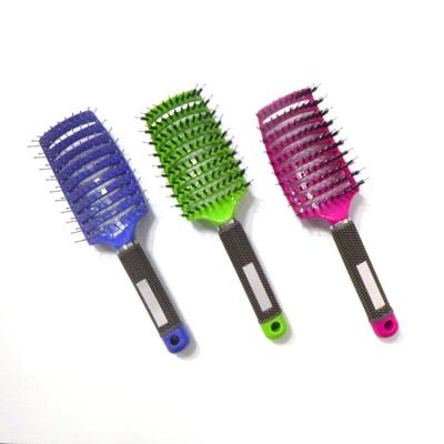 China Women's Curly Detangle Hair Brush Scalp Massager Comb Nylon Bristle Hair Brush Waterproof For Salon Hair Styling Tools for sale