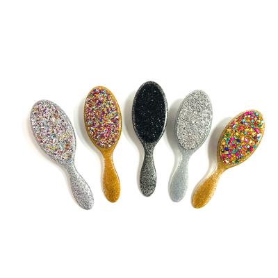 China Jewelry Hair Brush Waterproof Custom Bling Oval Hair Brush for sale