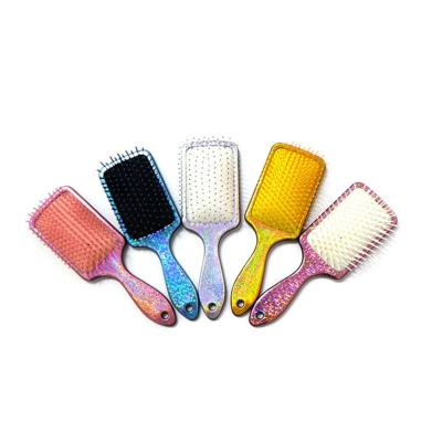 China Dampen Bling Dazed Hair Brush With Gold Customer Logo Detangling Hair Brush Set for sale