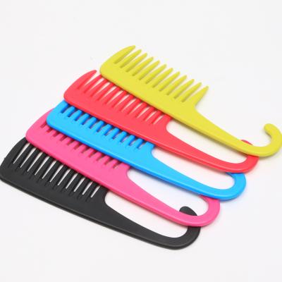 China Home/Hotel/Salon/Wide Tooth Color Travel Plastic Colored Durable Hair Comb Accessories Custom Comb With Logo for sale