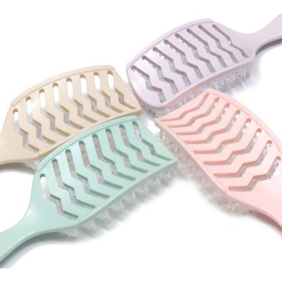 China In Wave Shape Straightener Brush Hair Extension Sweep Comb Custom Hair Arrangement Styler for sale