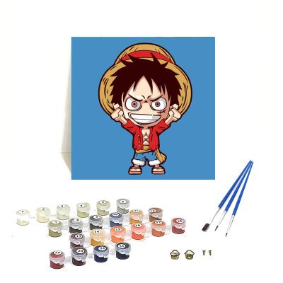 China American style Orfon Q705 Luffy one piece painting by number with number frame paint painting sales promotion wholesale diy manufacture for sale