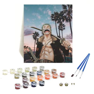 China Japan Style Orfon TZ2663 Sauron DIY Painting By Numbers Oil Painting Pictures One Piece Decorative Hand Painted Anime Color Box+carton box for sale