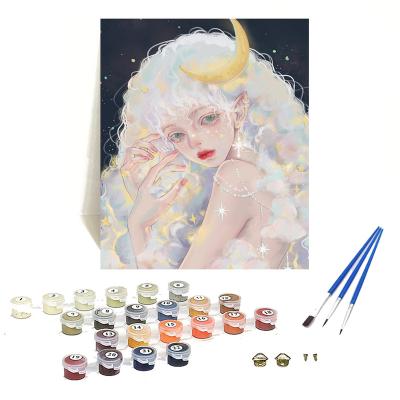 China Custom Orfon TZ4560 2021 New 12 Constellation Series Comic Girl DIY Design Painting Hand Painted Painting By Numbers Kits For Adults for sale