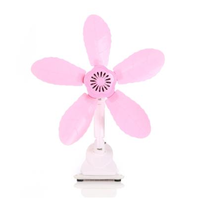 China Hotel 220v 5 Blade Small Table Oscillating Clip Fan With Mounting Clip for sale