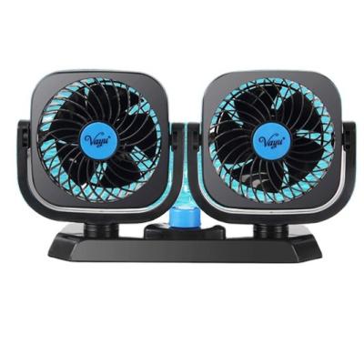 China Manufacturer Wholesale Cooling DC Motors 360 Degree Two Plastic Automobile Fan for sale