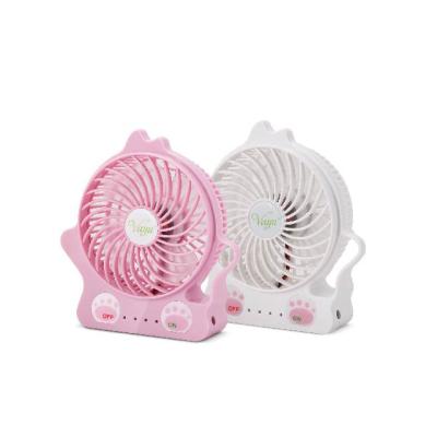 China New Motet Small Desktop Blade Usb Dc Electric Charging Battry Led Cooing Plastic Fan for sale