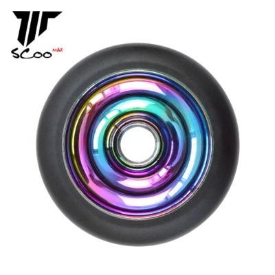 China Professional Scooter Wheels 110mm Aluminum Solid Neo-Chrome Core Wheels For Kick Scooter Stunt Scooter 100/110/120 mm for sale