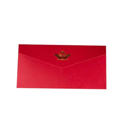 China Custom China Invitation Letter Logo Wedding Packing Cash Gift Art Paper Envelope for sale