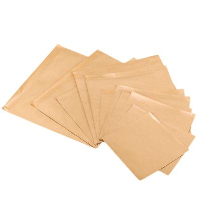 China Recycled Materials Brown Kraft Paper Square Carry Food Grease Proof Food Scone Take-Out Paper Bag for sale