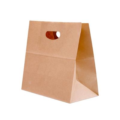 China Materials Recycled In Stock Eco - Friendly Biodegradable Brown Kraft Bag With Handle for sale