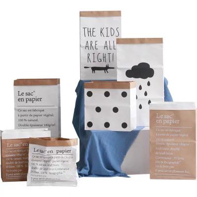 China Recycled materials customized design good quality kraft paper storage bag toys clothing storage bags for sale for sale